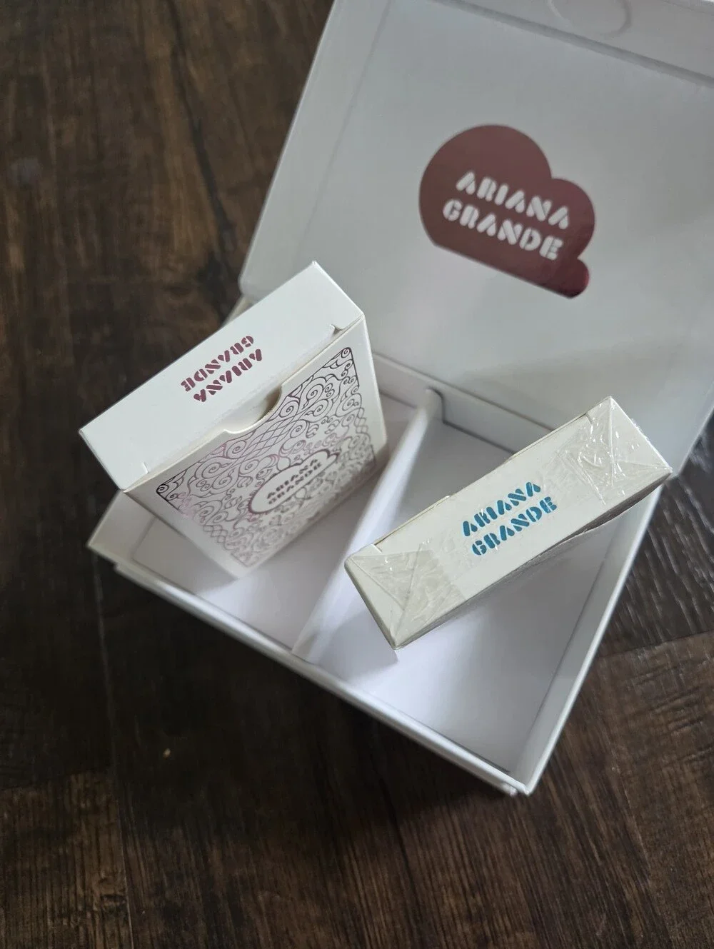 Ariana Grande Fragrance Gift Playing Cards Set Two Decks with Presentation Box